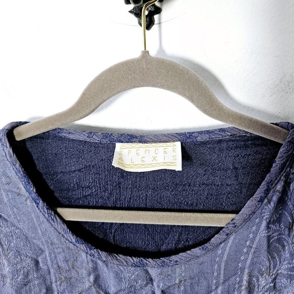 90s Y2K Vintage Witchy Cottage Grunge Boho Maxi Dress Jacquard Floral Artsy 12 - Picture 4 of 5